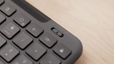 Closeup of toggle switch to switch across platforms